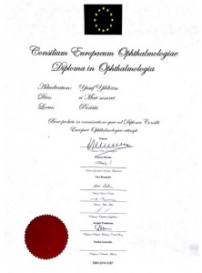 Fellow of the European Board of Ophthalmology