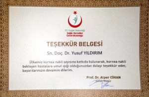 Teşekkür Belgesi